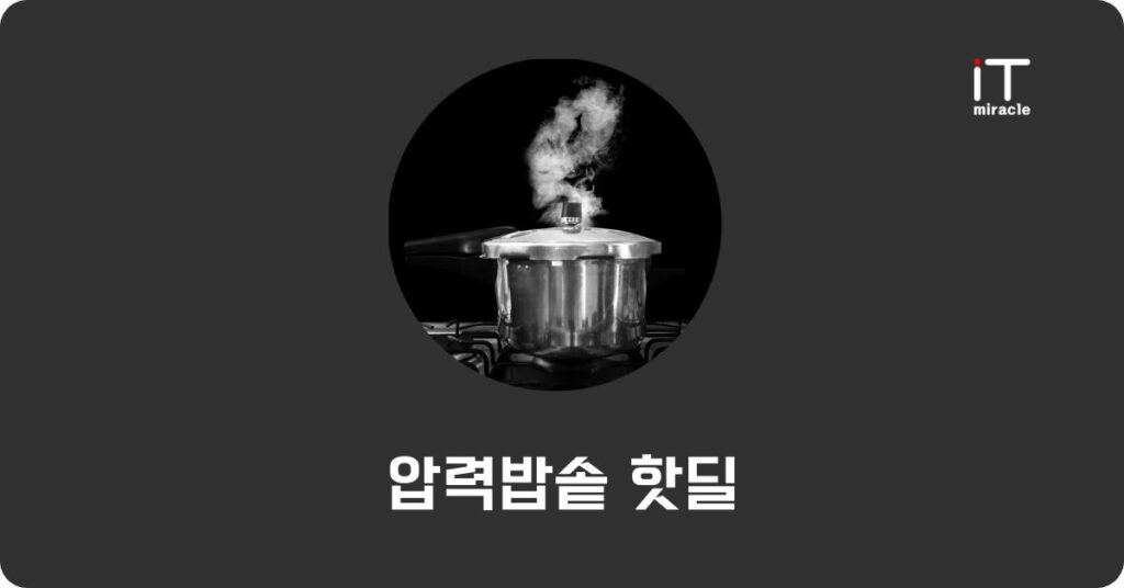 압력밥솥 핫딜